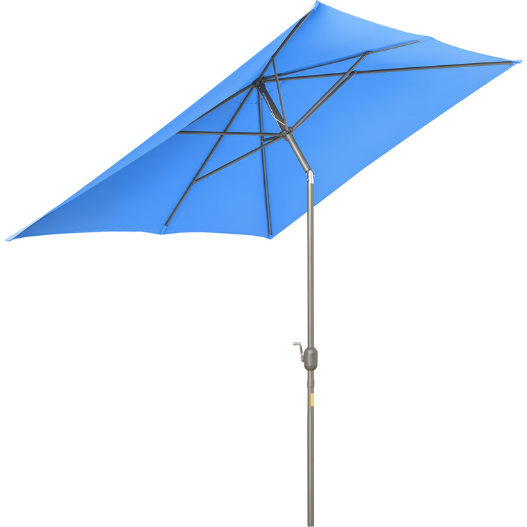 6.5x10ft Blue Rectangle Umbrella with Aluminum Frame