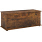 39.5" Storage Chest with 2 Safety Hinges, Storage Box Organizer with Flip-Top Lid, Entryway Storage Bench, Rustic Brown