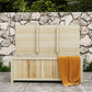 45 Gallon Wooden Storage Box patio Deck Box Bench, Garden Backyard Outdoor Storage Container, Natural