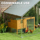 Metal Chicken Coop, 9.8 x 11.2 FT Walk-in Chicken Run with Cover, Lockable Door, Outdoor Poultry Cage for 10-15 Chickens