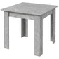 Square Dining Table, Modern Dining Room Table with Faux Cement Effect, Space Saving Small Kitchen Table, Cement Grey