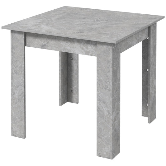 Square Dining Table with Faux Cement Top - Cement Grey