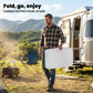 Folding Picnic Table 5-Level Height Adjustment, Portable Camping Table for Outdoor Indoor Use 30" x 20", White