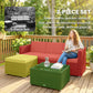 3 Pieces Patio Furniture Set with Cushions, Outdoor PE Rattan Wicker Conversation Corner Sofa Set, Khaki