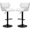 Swivel Bar Stools Set of 2, Adjustable PU Leather