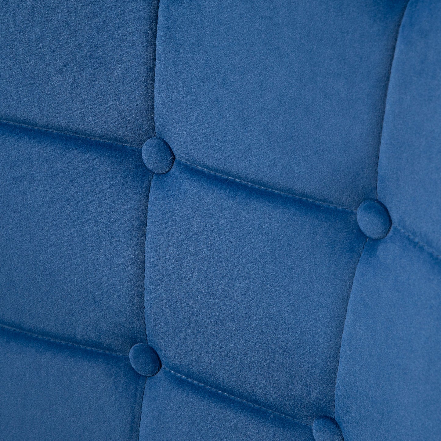 Modern Accent Chair with Ottoman, Upholstered Armchair with Footrest, Gold Metal Legs for Living Room, Bedroom, Dark Blue