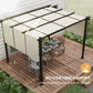 Metal Pergola, Outdoor Pergola with Retractable Canopy, for Garden, Patio, Backyard, Deck