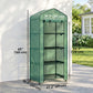 Portable Greenhouse, Outdoor Hot House Plant Flower Greenhouse with 4 Tier Shelves, PE Cover, Green