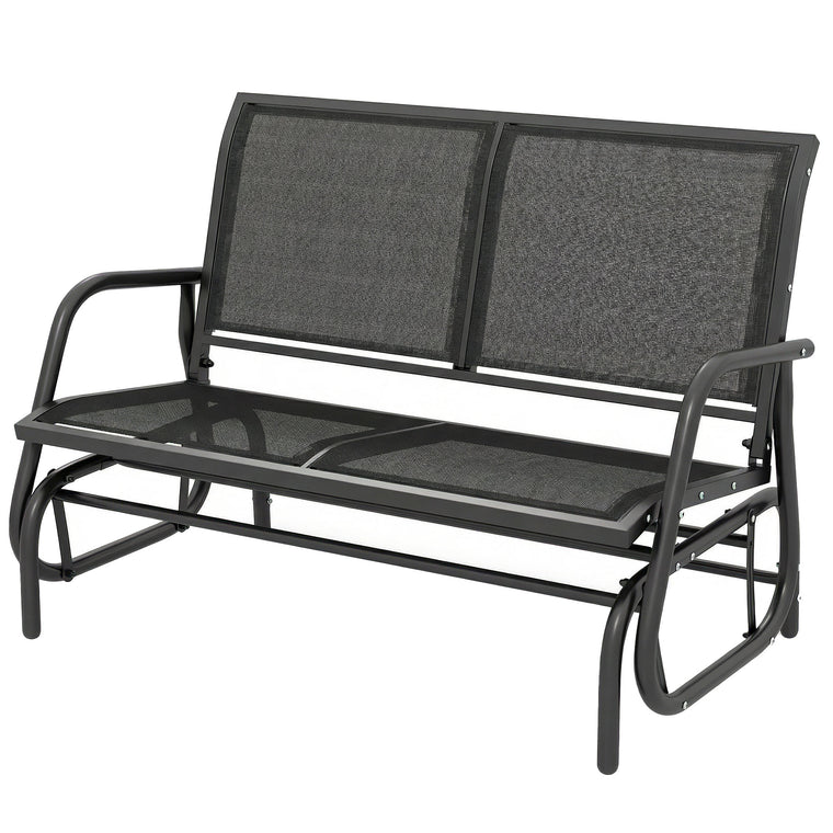 2-Seater Glider Bench with Sling Fabric Seat