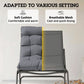Outdoor Rocking Chair, Oversized Rocking Patio Chair with 25" Extra Wide Mesh Seat and Cushion, Dark Grey