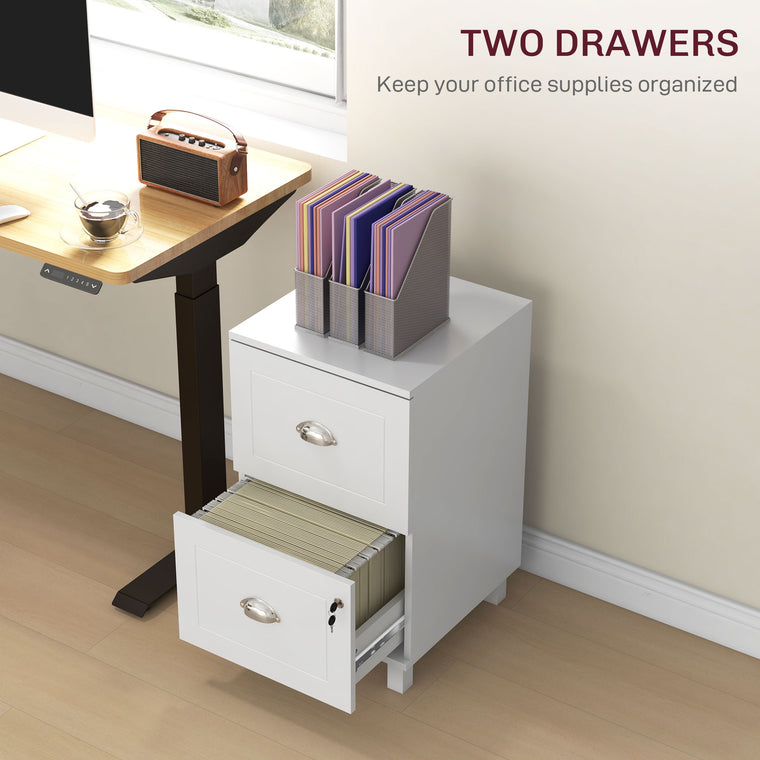 2-Drawer Lockable Filing Cabinet