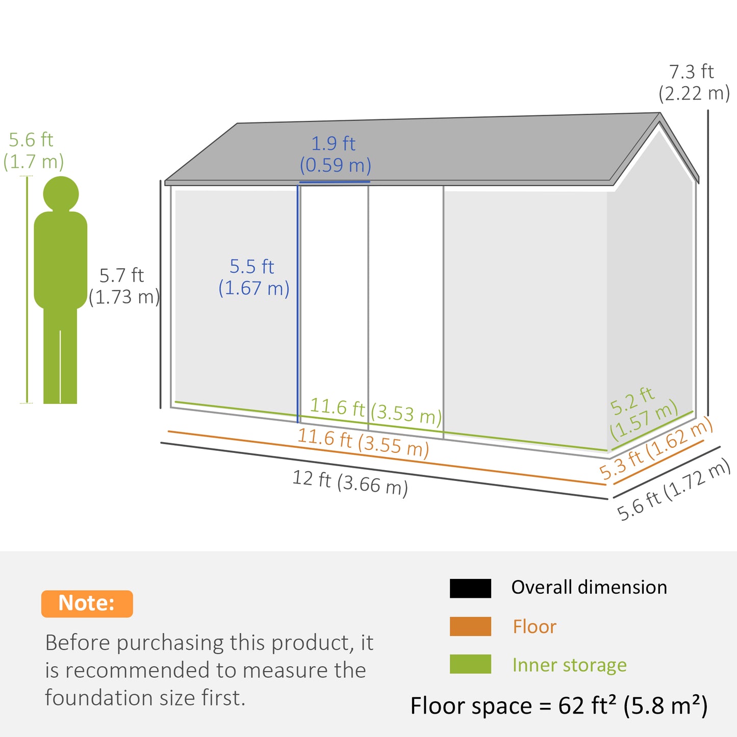 Metal Garden Storage Shed, Outdoor Tool Storage House with Lockable Door, Vents, Sloped Roof, Light Grey