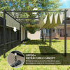 10' x 12' UPF30+ Retractable Pergola with Roller Shade