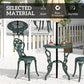 3 Pieces Patio Bistro Table and Chairs Antique Green