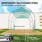Walk-in Tunnel Greenhouse, Plant Hot House with Sunshade Net, Roll-up Mesh Sidewalls, 2 Doors