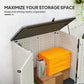 185 Gallon Storage Cabinet with Openable Top and Lockable Doors