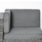 7pc Garden Wicker Sectional Set with Tea Table Patio Rattan Lounge Sofa Outdoor Deck Furniture Light Grey