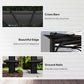 10' x 10' Retractable Pergola Canopy, UPF50+ Outdoor Metal Pergola Gazebo Sun Shade Shelter with Steel Frame, Dark Grey