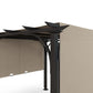 10' x 10' Outdoor Pergola Patio Gazebo Canopy Sun Shelter, Steel Frame, Beige