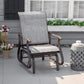 Outdoor Glider Chair, Patio Glider with Steel Frame and Mesh Fabric, Outdoor Chair for Backyard, Garden, Porch, Beige