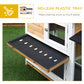 2-tier Wood Rabbit Hutch Backyard Bunny Cage Small Animal House w/ Ramp and Outdoor Run, Yellow