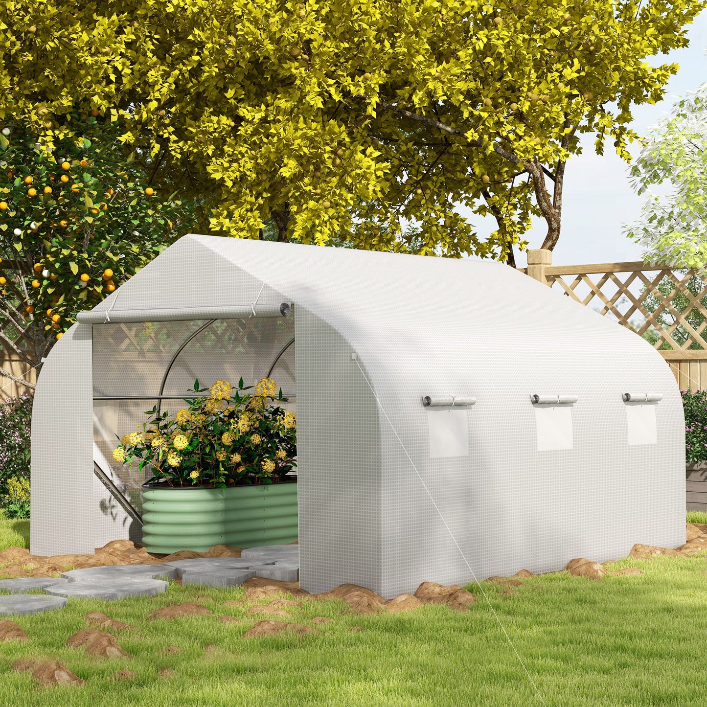 Portable Walk-In Tunnel Greenhouse Garden Warm House