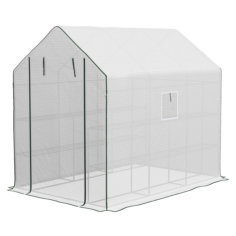 140 x 213 x 190 cm Plant Growhouse with Mesh Windows