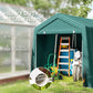Garden Storage Tent, Patio Storage Shelter w/ Metal Frame and Double Zipper Doors, Green
