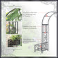 7FT Metal Garden Arch with 2 Planter Boxes, Decorative Outdoor Walkway Arbor for Climbing Vine Plants for Patio Backyard Lawn Party Ceremony, Dark Grey