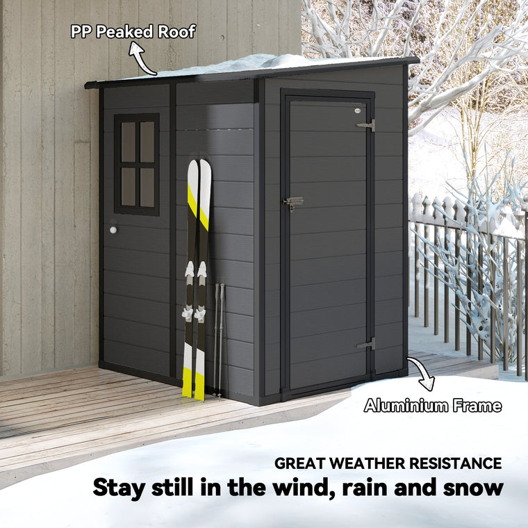 4' x 5' Lean-To Garden Shed with Window & Vent