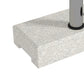 55 lbs Half Granite Parasol Base, Outdoor Umbrella Stand Weight for 1.3", 1.5", 1.9" Umbrella Poles, Grey