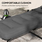 Folding Outdoor Lounge Chair with Cushion, Adjustable Backrest, Reclining Patio Garden Chair with Footrest, Wine Red