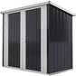 5x3 Metal Garden Storage Shed with Double Door, Durable Metal Shed for Garden, Patio, Lawn, Black
