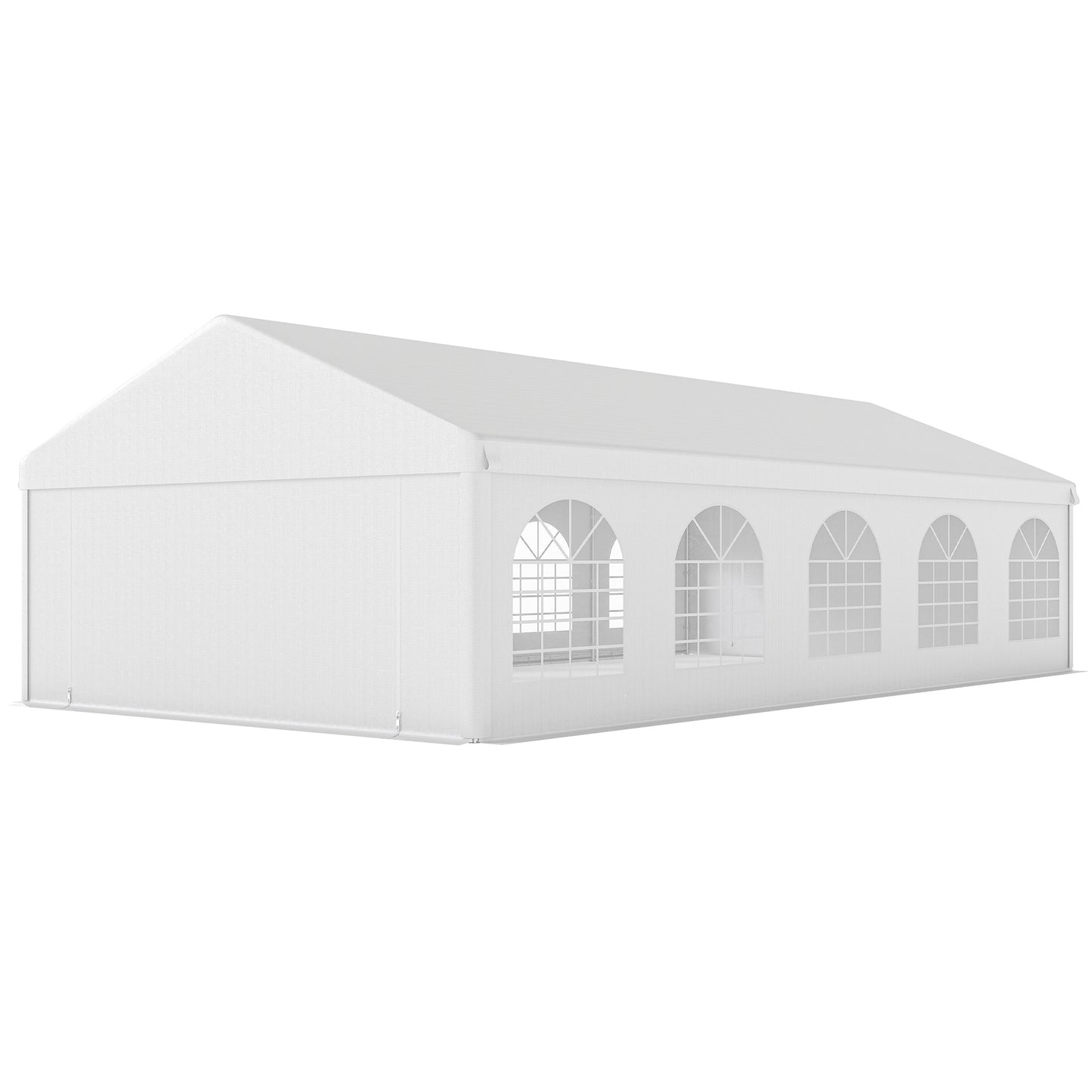 Heavy Duty Large Party Tent & Carport with Removable Sidewalls, Portable Garage Canopy Tent, White