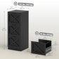 3 Drawer File Cabinet with Silent Slides, Vertical Farmhouse Filing Cabinet Fits Letter/A4 Size Home Office, Black