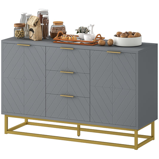Sideboard Cabinet with 3 Drawers - Grey