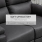 2 Seater Reclining Chair, Loveseat Recliner Sofa with Footrest and Split Backrest, Dark Grey