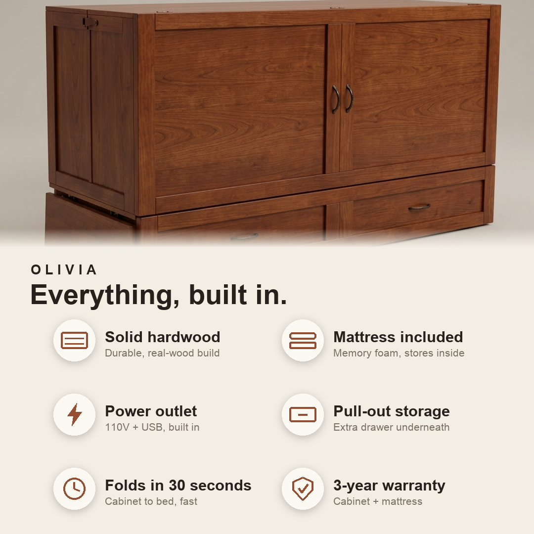 Olivia Murphy Cabinet Bed With Mattress