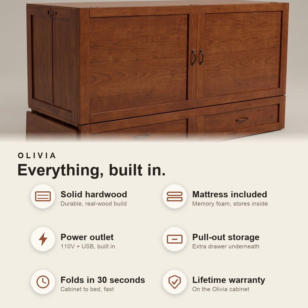 Olivia Murphy Cabinet Bed With Mattress