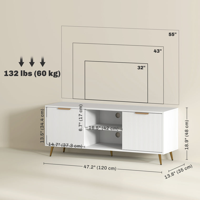 TV Stand with Storage for 55" TV