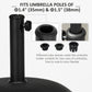 44 lbs Cement Round Umbrella Base Holder 19" Heavy Duty Parasol Stand for Patio, Outdoor, Backyard, Black