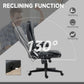 Executive Heated Massage Office Chair, High-Back Reclining Swivel Chair, Vibrating Adjustable Leather Chair, Black