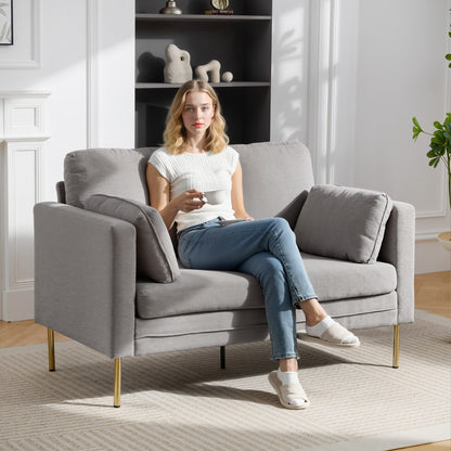 55" Loveseat Sofa with 2 Pillows