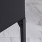 Set of 6 Modern Dining Chairs, Tufted High Back Side Chairs with Upholstered Seat, Steel Legs for Living Room, Black