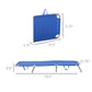 Folding Outdoor Lounge Chair, Portable Reclining Beach Lounger with Breathable Mesh Fabric, Sun Lounge Bed Camping Cot for Patio, Garden, Poolside, Blue