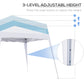 8' x 8' Pop Up Canopy, Outdoor Foldable Tent, Portable Canopy Tent with Carrying Bag for Camping, Party, Picnic, White