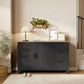 Buffet Cabinet with Soft-Close Doors, Modern Sideboard with 3 Drawers for Living Room, Kitchen, Dining Room, Black