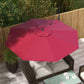 10 FT Cantilever Umbrella, Aluminum Hanging Offset Umbrella with 360°Rotation, Crank, Tilt, Cross Base, Red