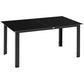 Aluminium Outdoor Dining Table for 6, 59" x 35" Rectangle Patio Table with Tempered Glass Tabletop, for Garden, Backyard, Lawn, Balcony, Black