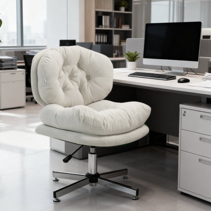 Armless Office Chair with Adjustable Height